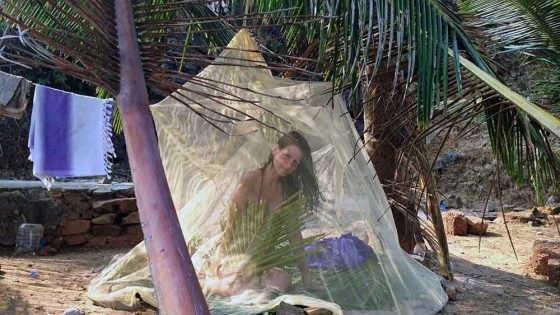 Stefanie at the best beach in Gokarna - Paradise Beach