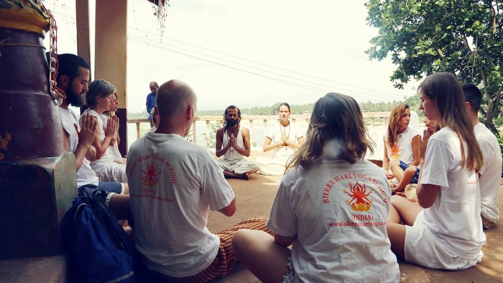 shree hari yoga group circle meditation in gokarna