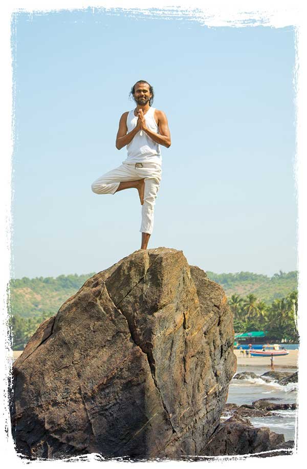 Namaste treepose Vrikshasana