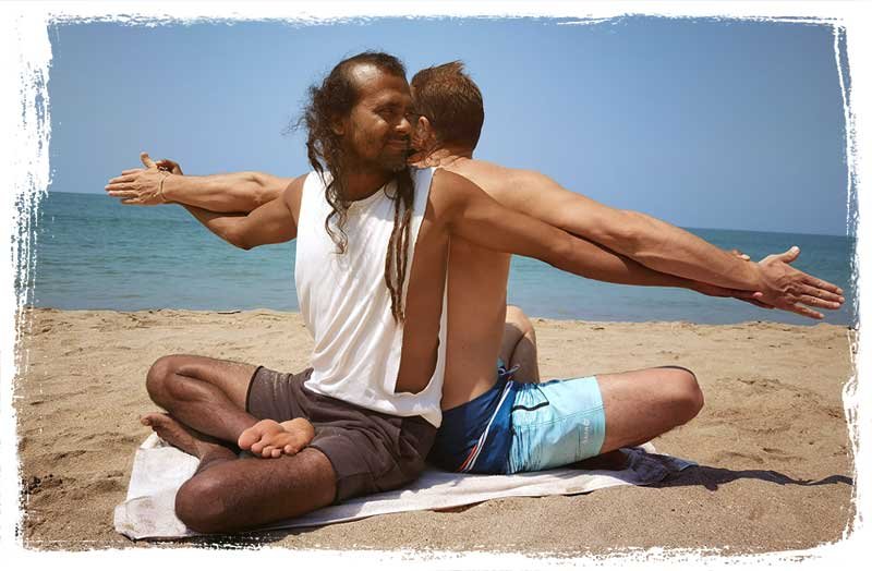 seatedpartnertwist | Yoga Teacher Training in India at Shree Hari School | Certified YTT course seated partner twist