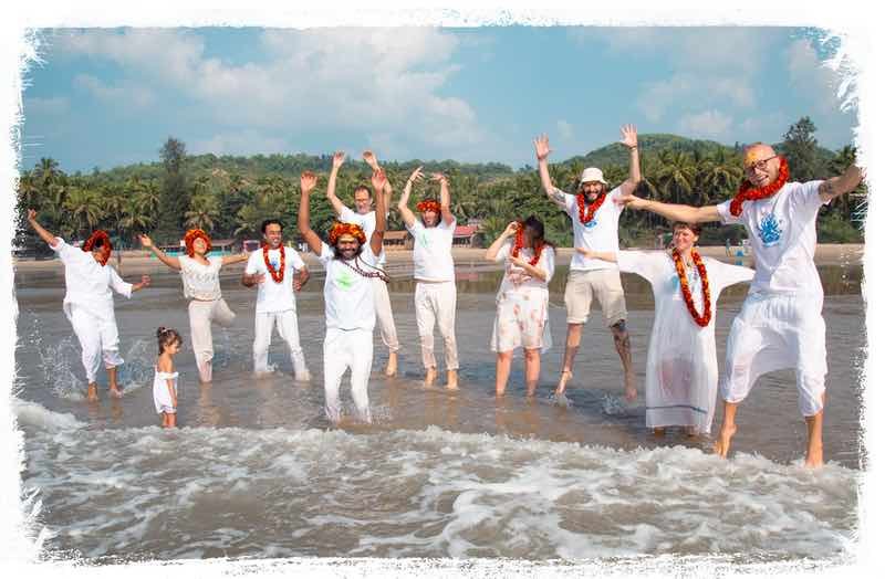 goa | Yoga Teacher Training in India at Shree Hari School | Certified YTT course SHY Students fun movements in god