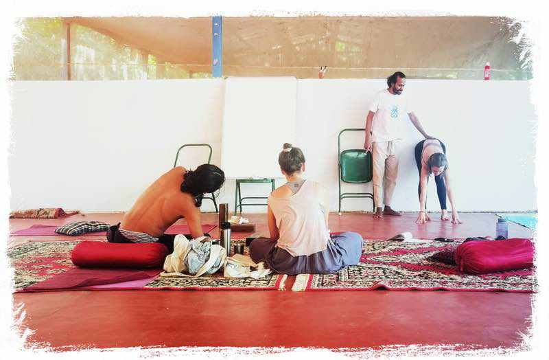 aot2 | Yoga Teacher Training in India at Shree Hari School | Certified YTT course yoga students with the teacher in shree hari yoga school goa