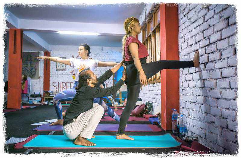 practiceinside-dh | Yoga Teacher Training in India at Shree Hari School | Certified YTT course Hatha yoga practice in Shree Hari Yoga school