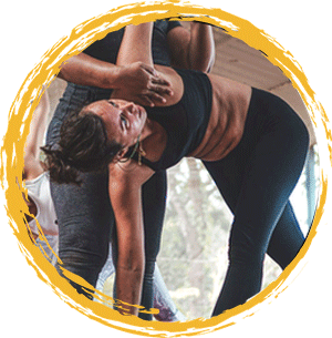 hands on adjusting asanas