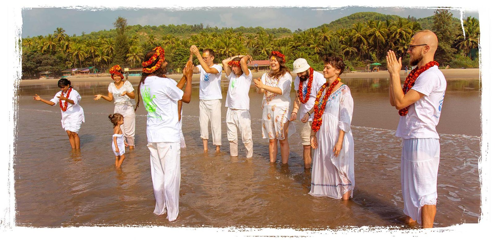 banneroceanblessing | Yoga Teacher Training in India at Shree Hari School | Certified YTT course blessing bath in kudle beach