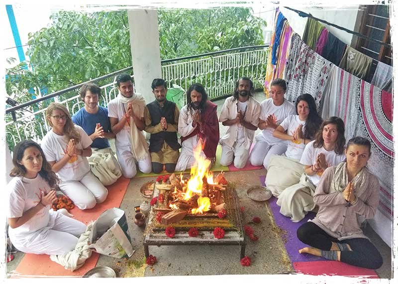 ttc group dh | Yoga Teacher Training in India at Shree Hari School | Certified YTT course YTTC opening ceremony, havan, fire ceremony