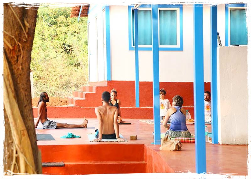 outside yogahall in gokarna